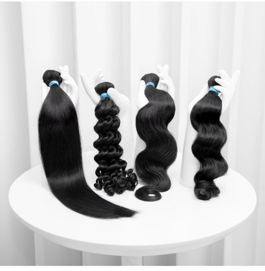 Paquete de cabello humano 100% virgen, Paquetes de cabello alineado con cutícula virgen sin procesar, Extensiones de cabello humano brasileño de doble estiramiento